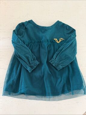 Carter's Green Long-Sleeve Tulle Top, Holiday